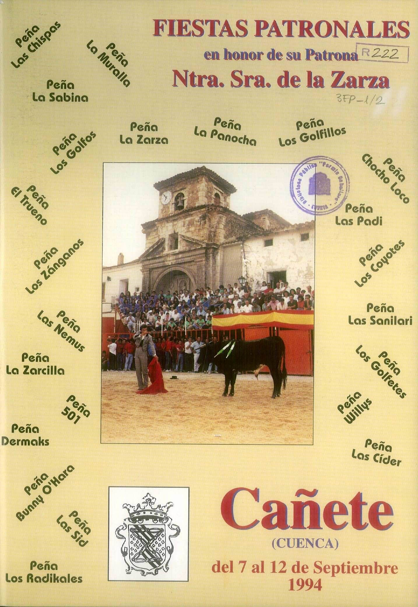 Fiestas en honor a Nuestra Señora de la Zarza 1994 Cañete